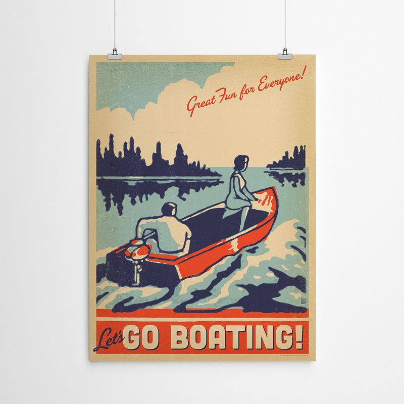 Americanflat Vintage Coastal Lake Go Boating By Anderson Design Group Poster, 4 of 7