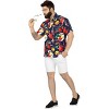 HAPPY BAY Men's Halloween Costumes Hawaiian Short Sleeve Button Down Shirt Mens Summer Shirt Casual Beach Holiday Shirts for Men Funny - 4 of 4