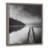 16" x 16" Lake view with Pier II Framed Canvas Wall Art - Amanti Art: Modern Style, Polystyrene Frame, Sawtooth Mount - 2 of 4