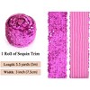 Alilang Elastic Sequin Trim, 3 Inch 8 Row Wide Flat Glitter Bling Fabric Paillette Sequin Ribbon, Metallic Sewing DIY Project, 5.5 Yards - 3 of 4