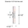 Possini Euro Design Midtown Modern Wall Light Chrome 23 1/2" Fixture White Glass Shade for Bedroom Bathroom Vanity Reading Living Room Hallway House - 4 of 4