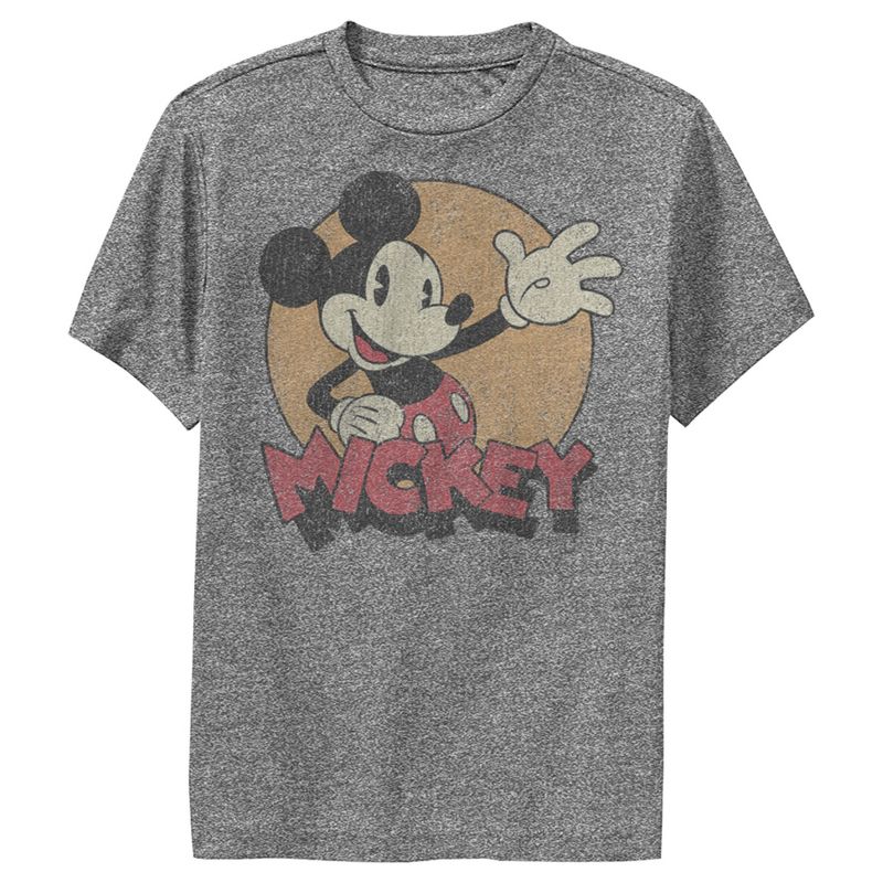 Boy's Disney Mickey Mouse Old School Distressed Performance Tee, 1 of 5