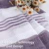Sheer Curtains for Living Room Bedroom, Bathroom Curtain Window Grommet Voile Drapes, Stripe Farmhouse Curtains Faux Linen 2 Panels - 3 of 4