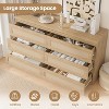 Rattan Dresser for Bedroom, Modern 6 Drawer Double Dresser with Anti-Tip Kit, Wood Storage Wide Chest of Drawers for Bedroom - 3 of 4