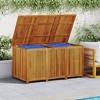 vidaXL Patio Storage Box 59.1"x31.5"x29.5" Solid Wood Acacia - 3 of 4