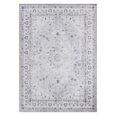 World Rug Gallery Transitional Medallion Machine Washable Area Rug