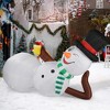 ChicFurnit Inflatable Holiday Decorations Snowman Blow Up Display for Outdoor Christmas Yard Celebration, Multicolored, 118"*33.5"*70.8" - 2 of 4