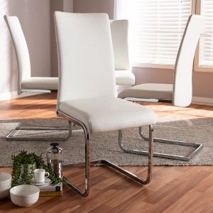 Set of 4 Cyprien Modern and Contemporary Faux Leather Upholstered Dining Chairs - Baxton Studio - 1 of 4