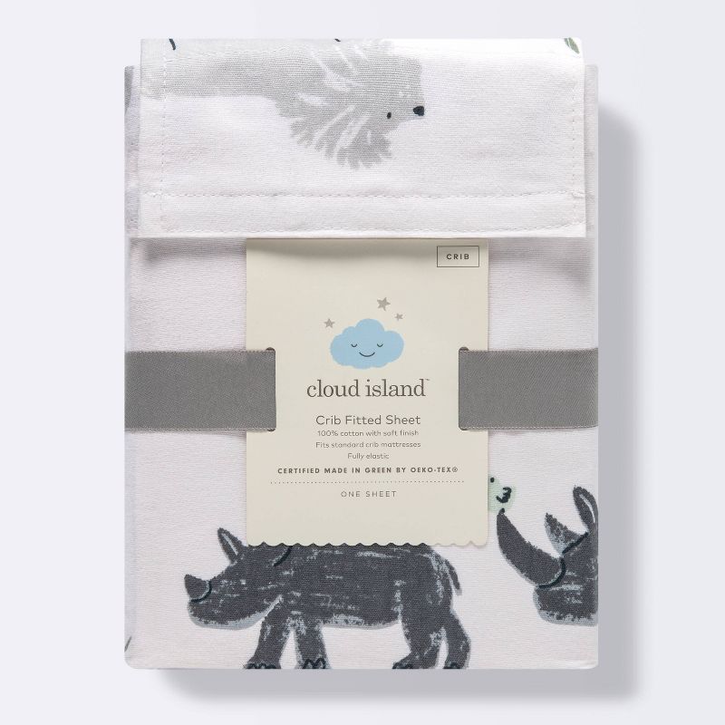 Fitted Crib Sheet - Cloud Island&#8482; Two by Two Animals, 6 of 7