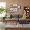 Whisen Oversized Chenille Sectional Sofa Couch with Storage Ottoman and Pockets, Adjustable Phone Holder and Charging Ports - 2 of 4