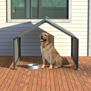 APRILSOUL Portable Dog Shade Shelter,Water-Resistant, Outdoor Use blue/gray - 1 of 4