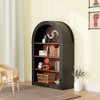 ORRD 4-Shelf Arched Black Bookcase, 45.66" Tall Wood Display Bookshelf with Open Storage for Living Room, Bedroom, or Home Office - 4 of 4