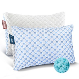 Nestl Cooling Pillow for Sleeping, Shredded Memory Foam Pillow, Adjustable Cold Gel Pillows for Hot Sleepers, Cool Pillow for Side Back Stomach Sleep - 1 of 4