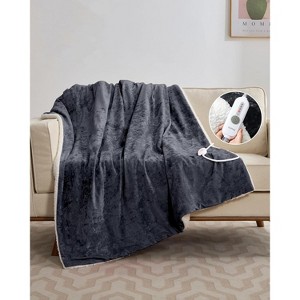 Electric Throw Blanket, Velvet Soft Fast Heating Blankets Throw, 4 Heat Levels & 4H Auto Off, Machine Washable, Over-Heat Protection, ETL Certified - 1 of 4