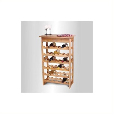 Wood 36 Bottle Wine Rack Brown-Pemberly Row