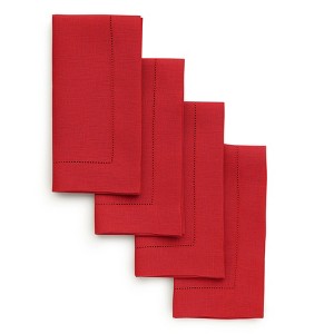 Solino Home Linen Classic Hemstitch Dinner Napkins - 1 of 4