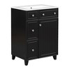 Okak 24" Bathroom Vanity with Ceramic Sink, Morden Bathroom Cabinet Storage with 2 Spacious Drawers and 1 Door for Bathroom - 4 of 4