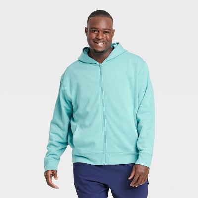 Men's Big Cotton Fleece Full Zip Hooded Sweatshirt - All In Motion™ Green 2XL