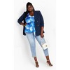 Women's Plus Size Serena Print Top - soft blue | CITY CHIC - 2 of 4