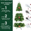 DOMETOUR Christmas Tree with Lights, Aritificial Christmas Tree with Branch Tips Warm White LEDs and Metal Stand, PE and PVC Xmas Tree - 3 of 4
