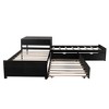 NicBex Twin Size L-Shaped Daybed, Modern Wooden Bed Frame with Trundle, Table and Storage Drawers for Bedroom and Living Room - 4 of 4