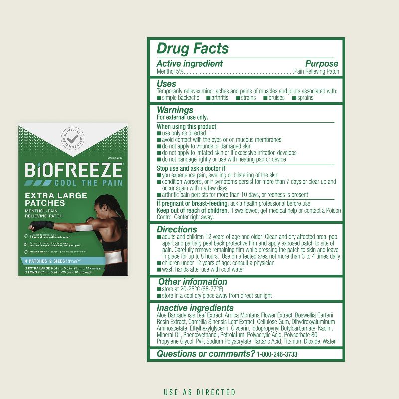 Biofreeze Extra Large Patch - 4ct, 3 of 9