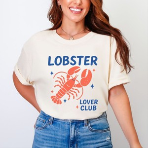 Lobster Lover Club - Women's Garment Dyed Graphic T-Shirt - 1 of 4