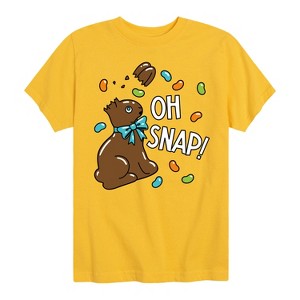 Boys' - Instant Message - Oh Snap Chocolate Bunny Short Sleeve Graphic T-Shirt - 1 of 4