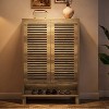 Hommoo 7 Tier Shoe Cabinet with Louvered Doors - 3 of 4