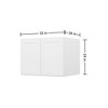 HOMLUX Easy-DIY 36 in W x 24 in D in Shaker White Ready to Assemble Wall Refrigerator Kitchen Cabinet with 2 Doors - 3 of 4
