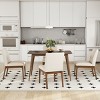 5-Piece Dining Set for 4,Solid Wood Dining Table and 4 Upholstered Dining Chairs for Small Space,Dining Room,Living Room-Tanpinhause - 3 of 4