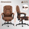 Bosmiller Massage Office Chair with Foot Rest, 6 Points Vibration Heating Executive Chairs  Ergonomic Home Office  Desk Chair - 2 of 4