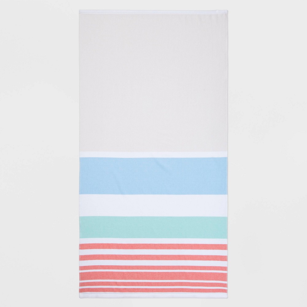 Photos - Towel Warm Striped Sand Resist Beach  - Sun Squad™