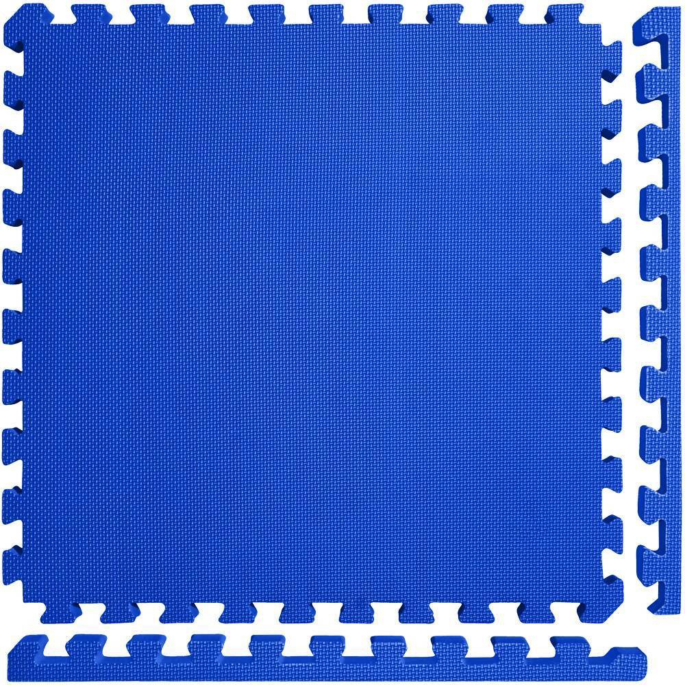 Photos - Gymnastic Mat Meister X-Thick 1.5" Interlocking 16 Tiles Gym Floor Mat - Blue 