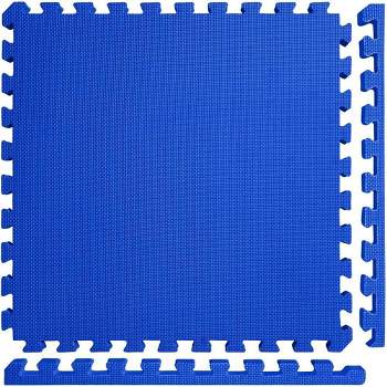 Meister X-Thick 1.5" Interlocking 16 Tiles Gym Floor Mat - Blue