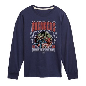 Boys' - Marvel - Avengers Band Tee Style Long Sleeve Graphic T-Shirt - 1 of 4