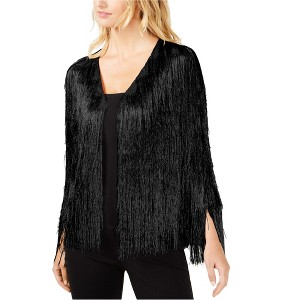 Rachel Zoe Womens Metallic Fringe Cardigan Sweater - 1 of 1