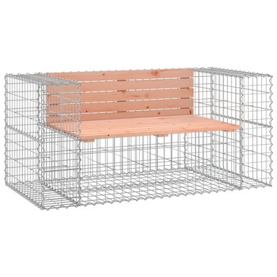 vidaXL Garden Bench Douglas wood, Galvanized steel Solid Douglas wood
