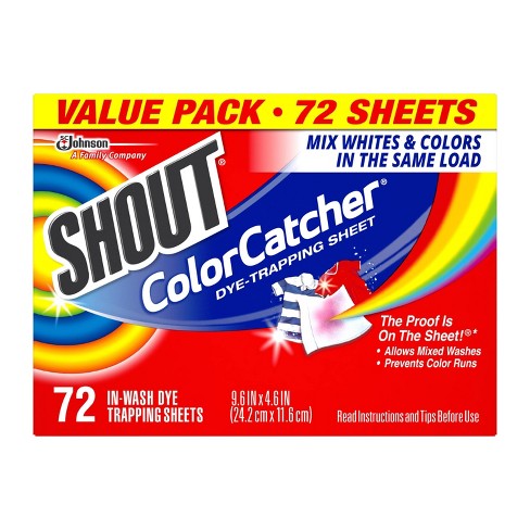 Shout Color Catcher Dye Trapping Sheets 72ct Target