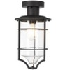 Rueda 8.2" Outdoor Flush Mount - PLT7039 - Bronze - Safavieh - 2 of 3