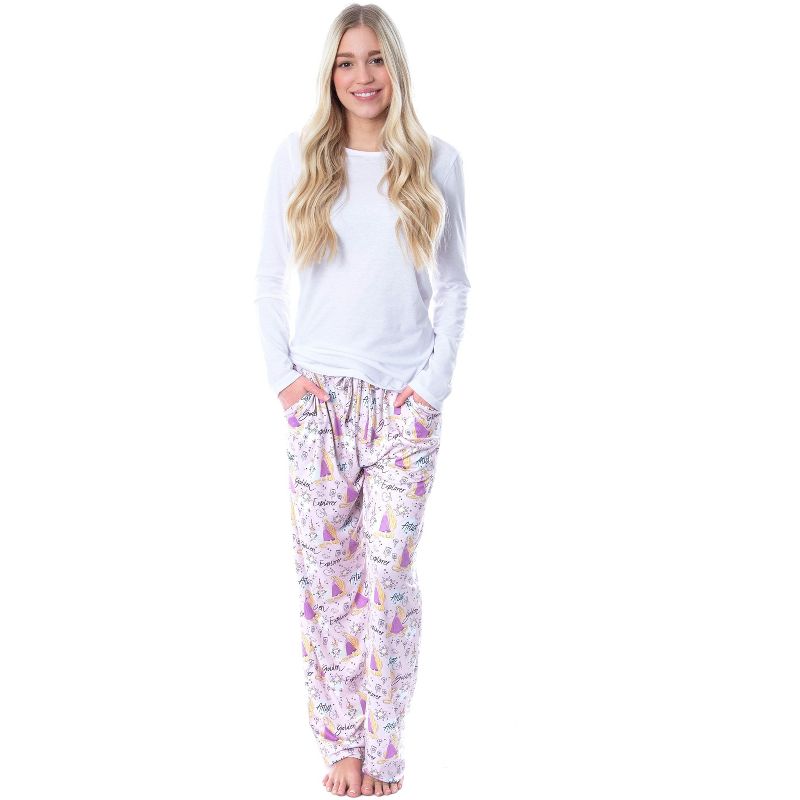 Disney Princess Rapunzel Tangled Womens Super Soft Loungewear Pajama Pants Pink, 4 of 5