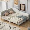 KIGFTSOD Upholstered Daybed with Headboard and Armrest, Support Legs - 2 of 4