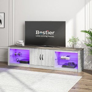 Bestier 70 Inch TV Stand with LED Lights for 75/80/85 Inch TV - 1 of 4