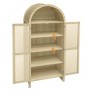 Arched Kitchen Storage Cabinet with Adjustable Shelves,Rattan Door Wood Kitchen Pantry, Modern Display Cabinet-Dining Room,Living Room-Tanpinhause - 4 of 4