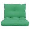 vidaXL Fabric Pallet Cushions Set of 2, Outdoor Patio Decorative Seat and Back Cushions in Vibrant Green Color - Durable Polyester Material - 4 of 4