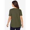 Jessica London Women's Plus Size Stretch Cotton Crisscross Strap Tee - 3 of 4