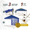 CROWN SHADES 10x10 Pop Up Canopy Tent with Game Netting - One Push Setup Beach Tent - Outdoor Sun Shade for Events, Parties, Camping - 2 of 4