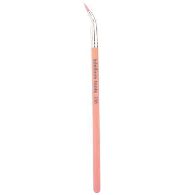 Bdellium Tools Pink Bambu Series, Eyes 708, 1 Bent Eyeliner Brush,