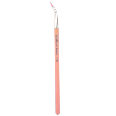 Bdellium Tools Pink Bambu Series, Eyes 708, 1 Bent Eyeliner Brush,