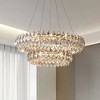 Siljoy Crystal Dual Tier Water Drop Chandelier - 2 of 4